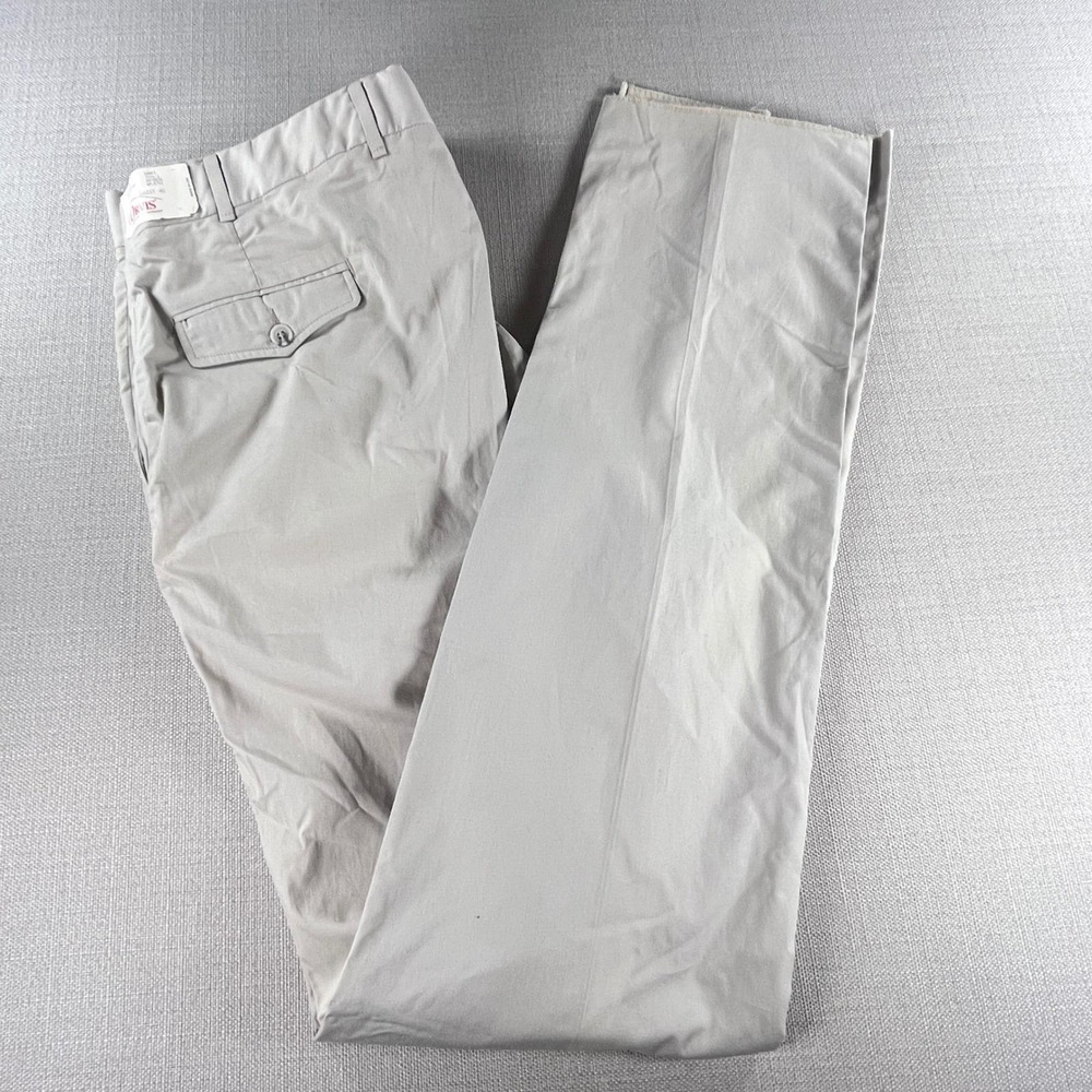 Vintage Orvis Chinos Pants Men 40 Khaki Cotton Made in USA Deadstock NOS Flap